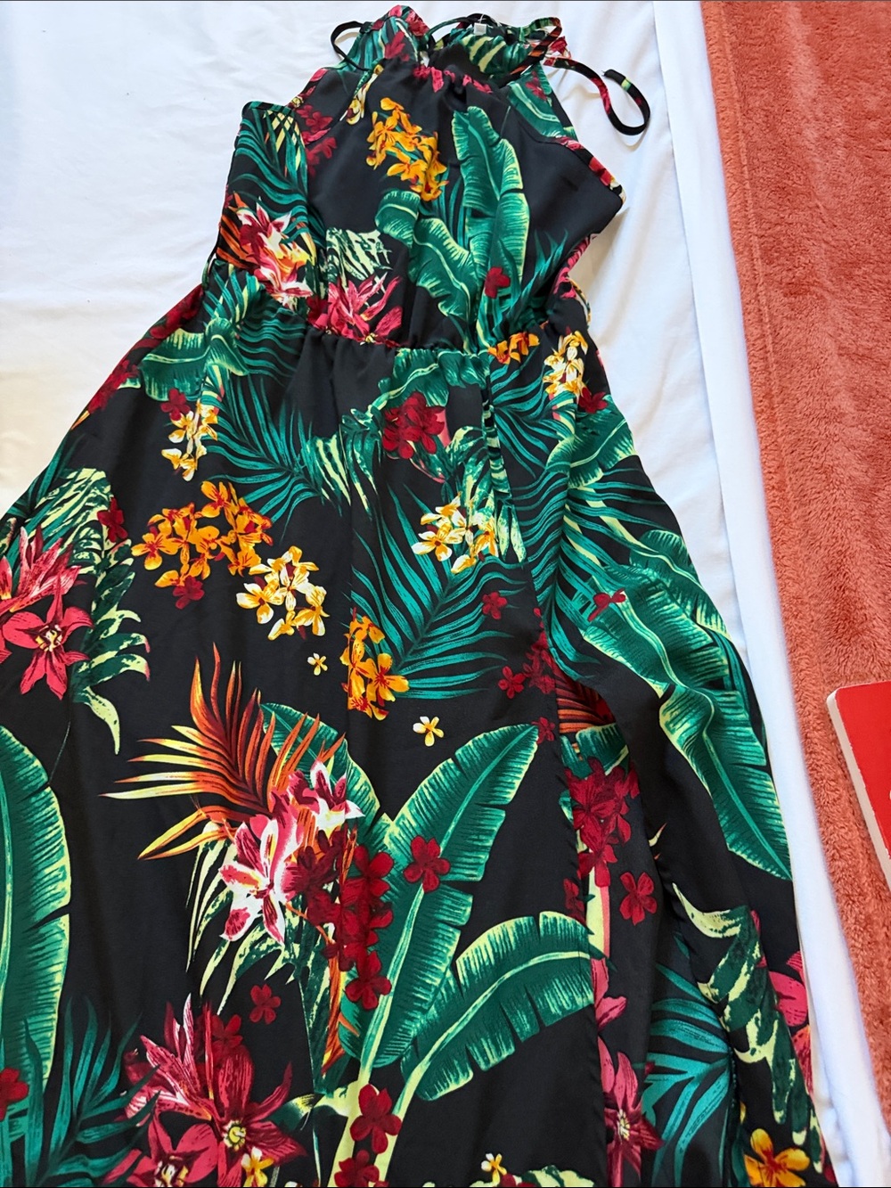 SHEIN TROPICAL FLORAL MAXI DRESS